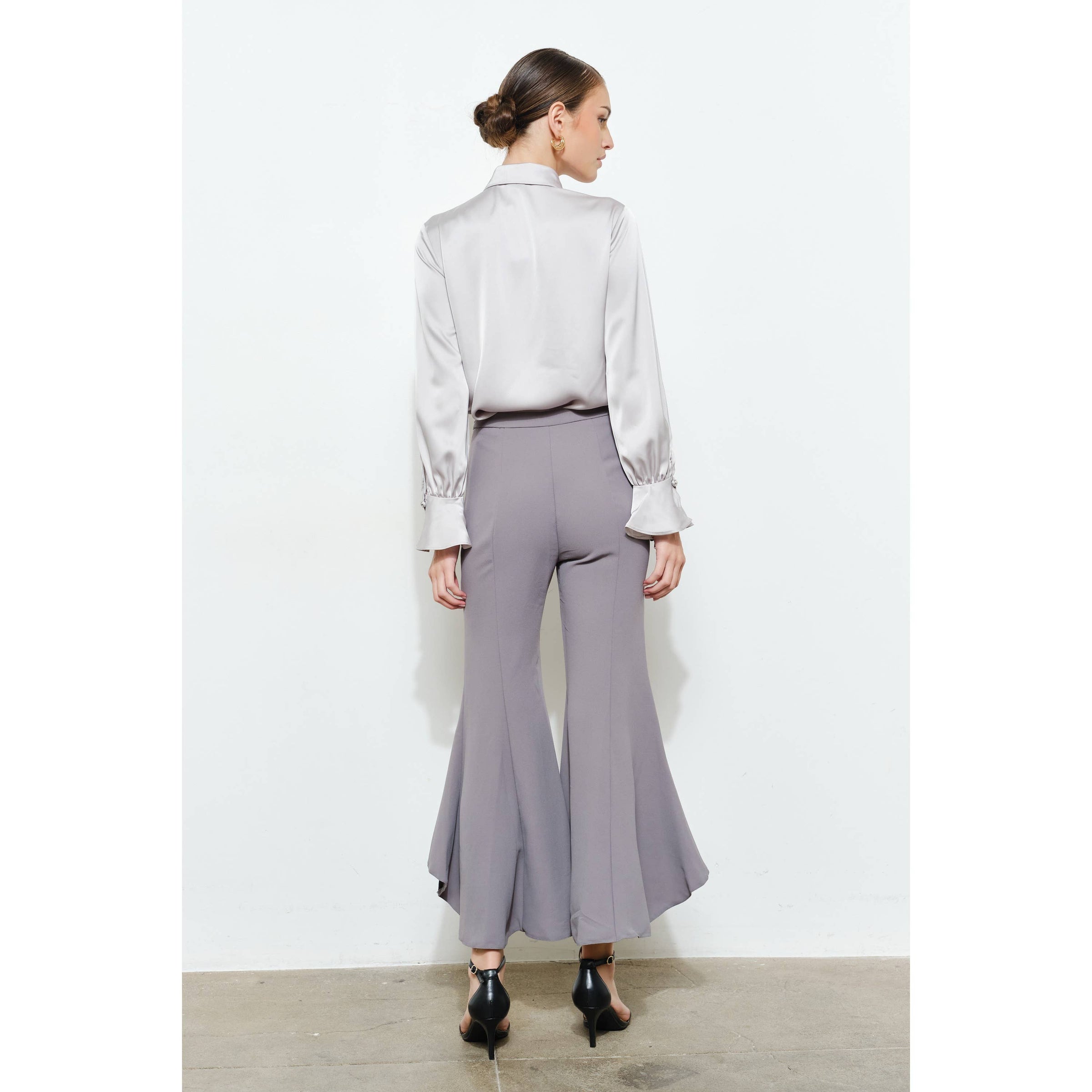 Sasha Bell Sleeve Blouse - Silver