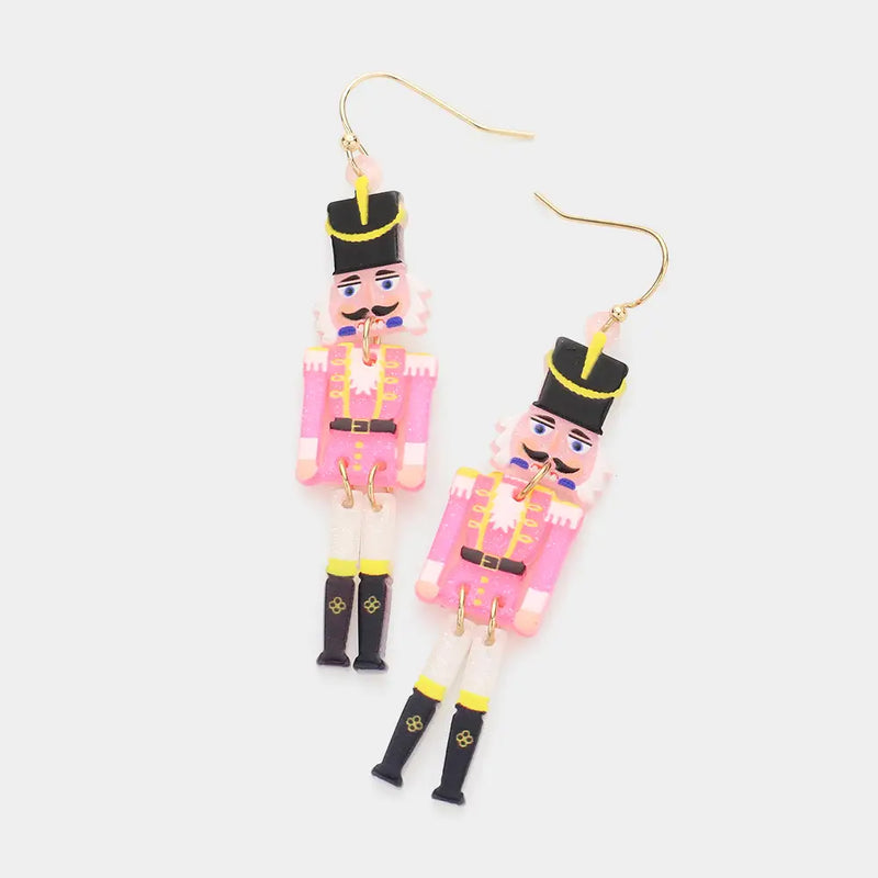 Nutcracker Earrings - Pink