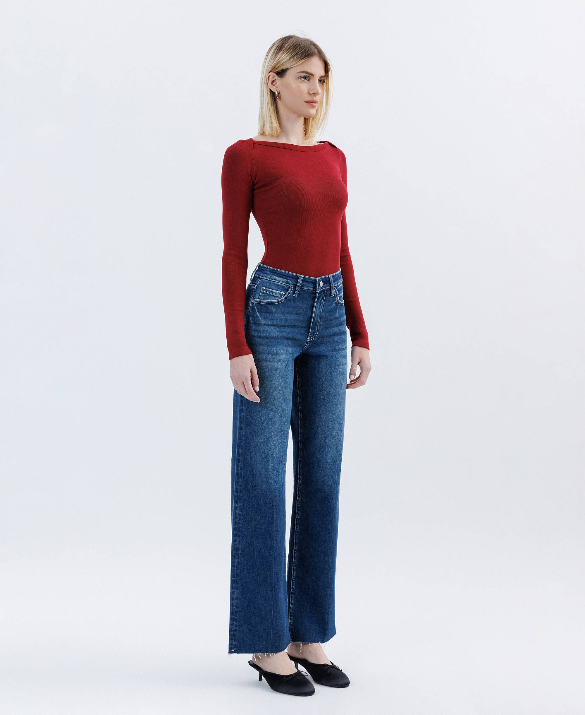 Festival Wide Leg Jeans - Dark Wash