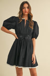 Elaine Mini Dress - Black