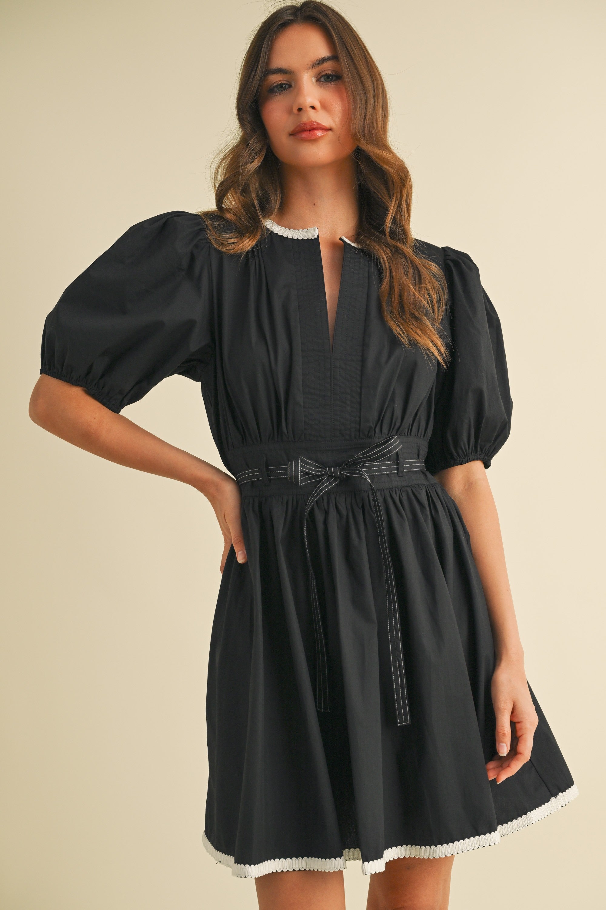 Elaine Mini Dress - Black