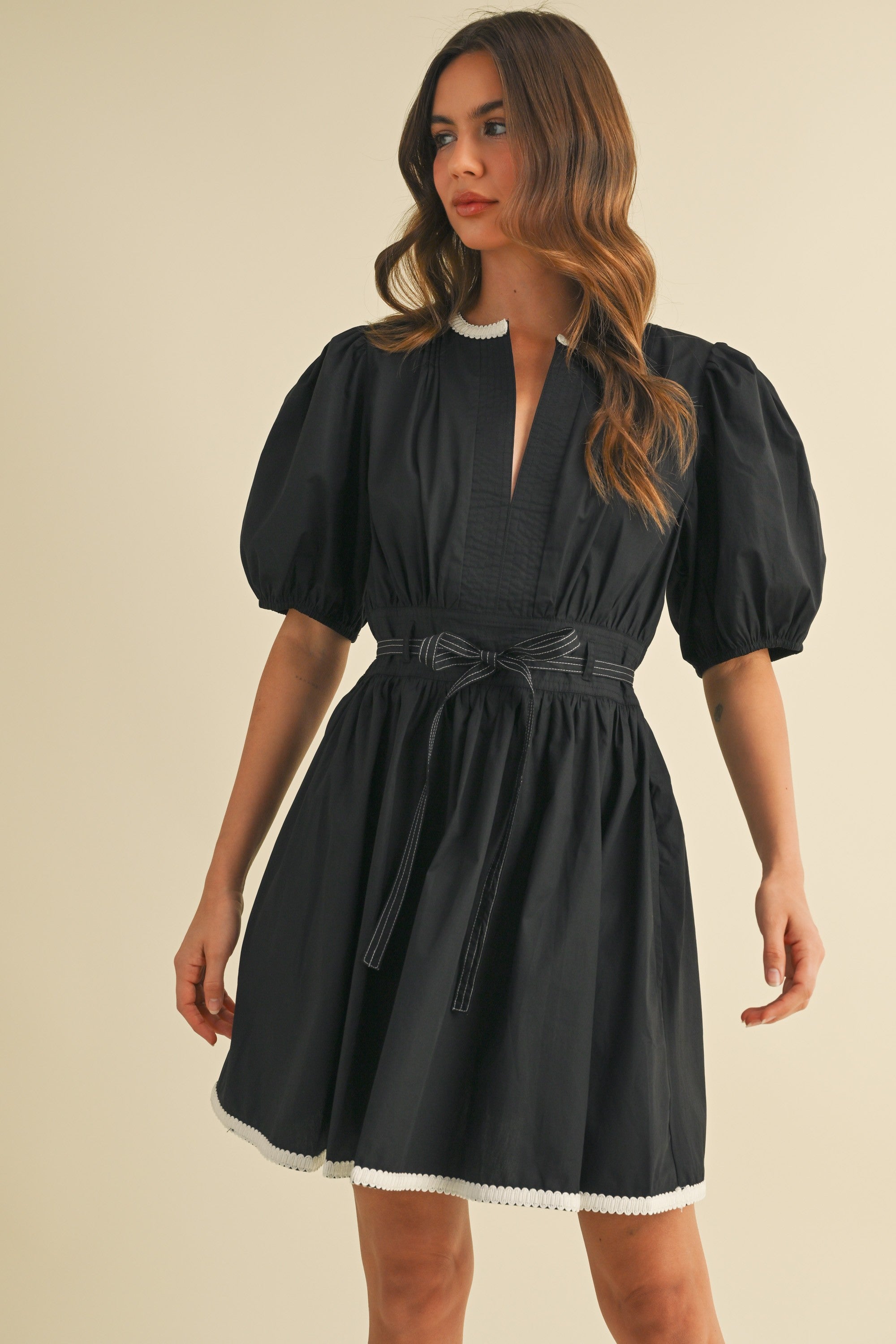 Elaine Mini Dress - Black