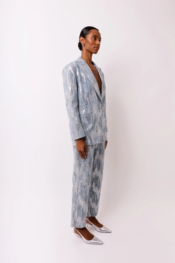 Embellished Denim Pants