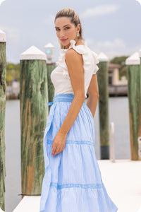 Knit Ruffle Top - Off White