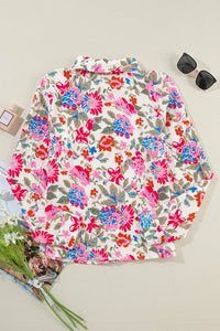 Floral Turn Down Collar Shirt