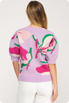 Floral Puff Sleeve Sweater