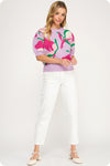 Floral Puff Sleeve Sweater