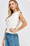 Knit Pearl Top - Ivory