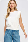 Knit Pearl Top - Ivory
