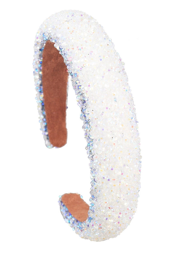 Beaded Headband - White