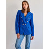 Natasha Tweed Fitted Blazer - Royal Blue