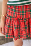 Holly Plaid Skirt - Red