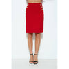 Natasha Tweed Midi Skirt - Red