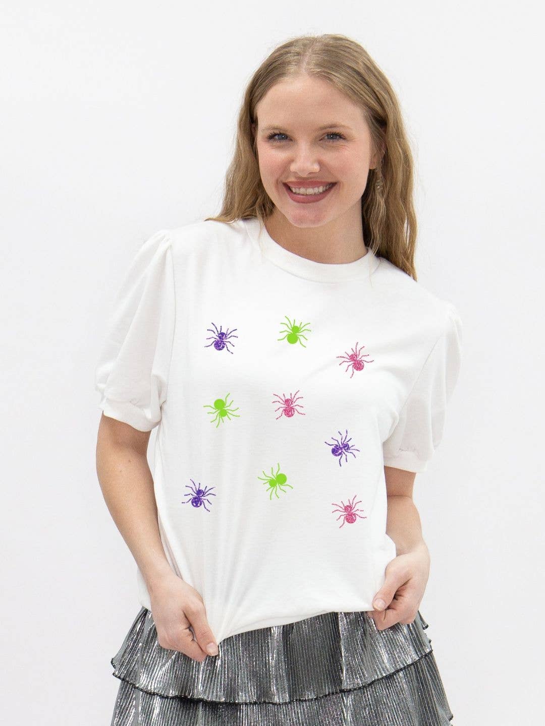 Spider Puff Sleeve Top