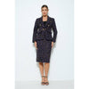 Natasha Tweed Blazer - Black/Purple