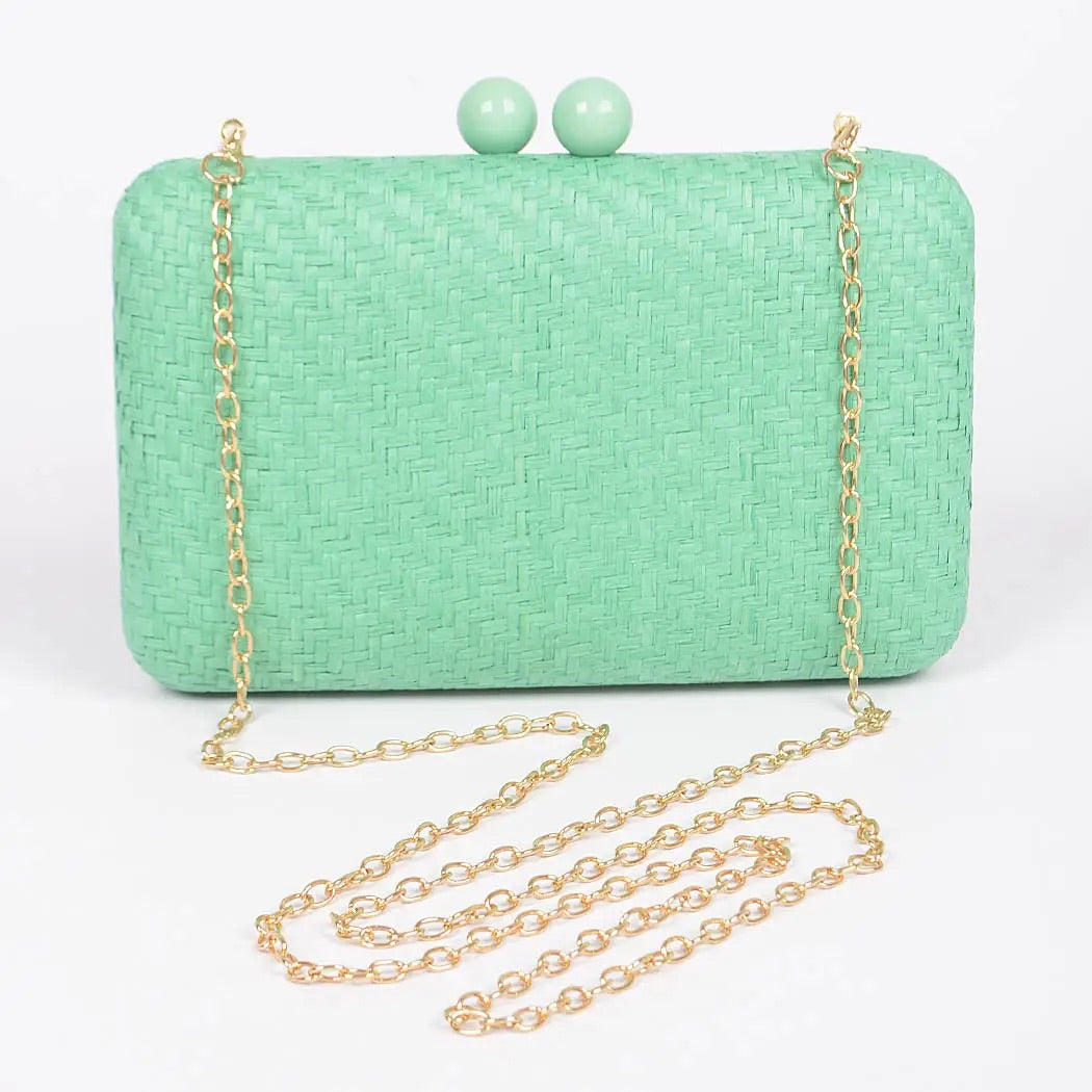 Wicker Clutch - Green