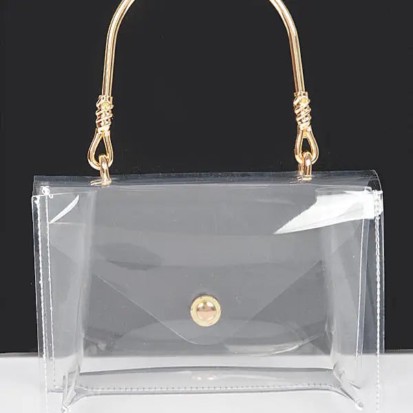 The Clear Bag - Gold Handle