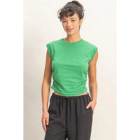 Synched Waist Top - Green