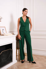 Natasha Tailored Vest - Green