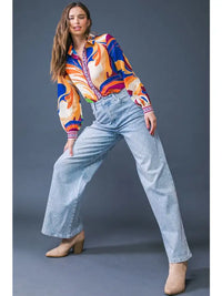 Groovy Baby Woven Top - Blue