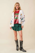 Christmas Cardigan - Sequin Lights