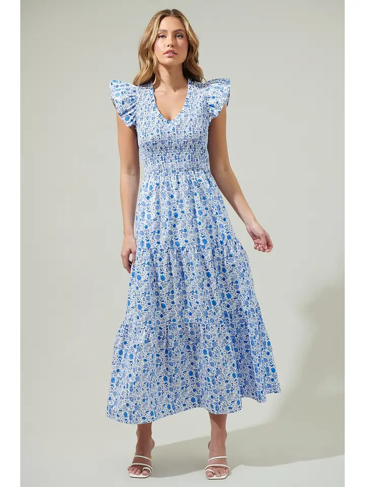 Luray Floral Midi Dress