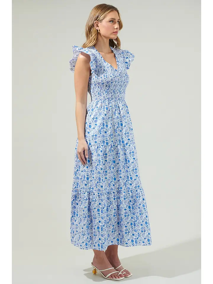 Luray Floral Midi Dress