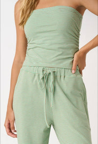 Striped Knit Pants - Mint