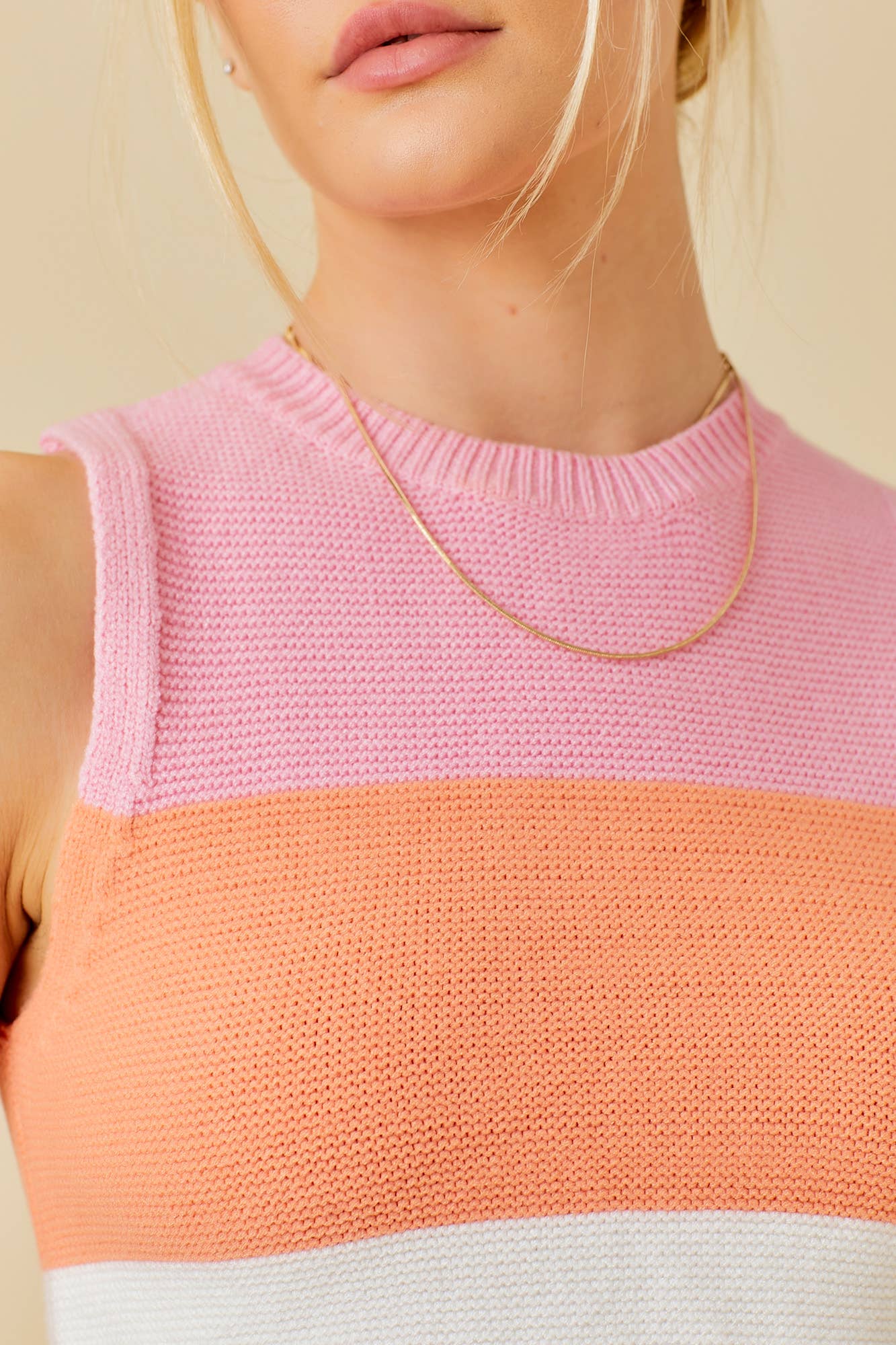 Color Block Knit Top