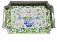 Bunny Trio Enameled Jaye Tray