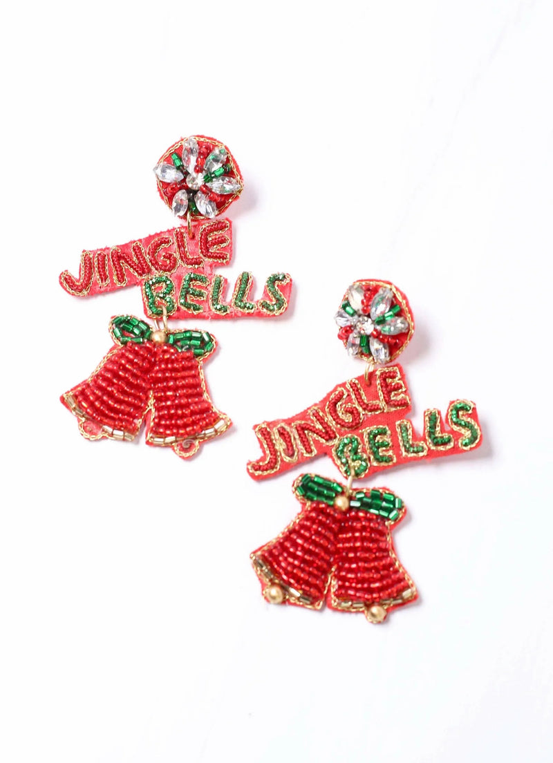 Jingle Bell Beaded Earrings