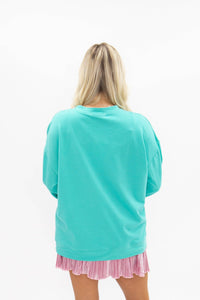 Jeweled Christmas Tree Long Sleeve - Turquoise
