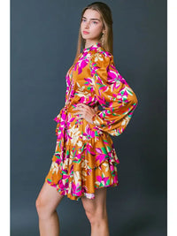 Floral Woven Mini Dress