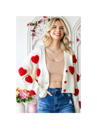 Heart On Your Sleeve Cardigan - White