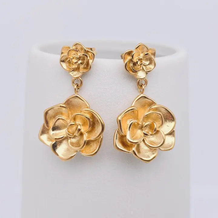 Rose Pendant Earrings