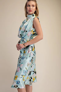 Floral Midi Dress - Mint