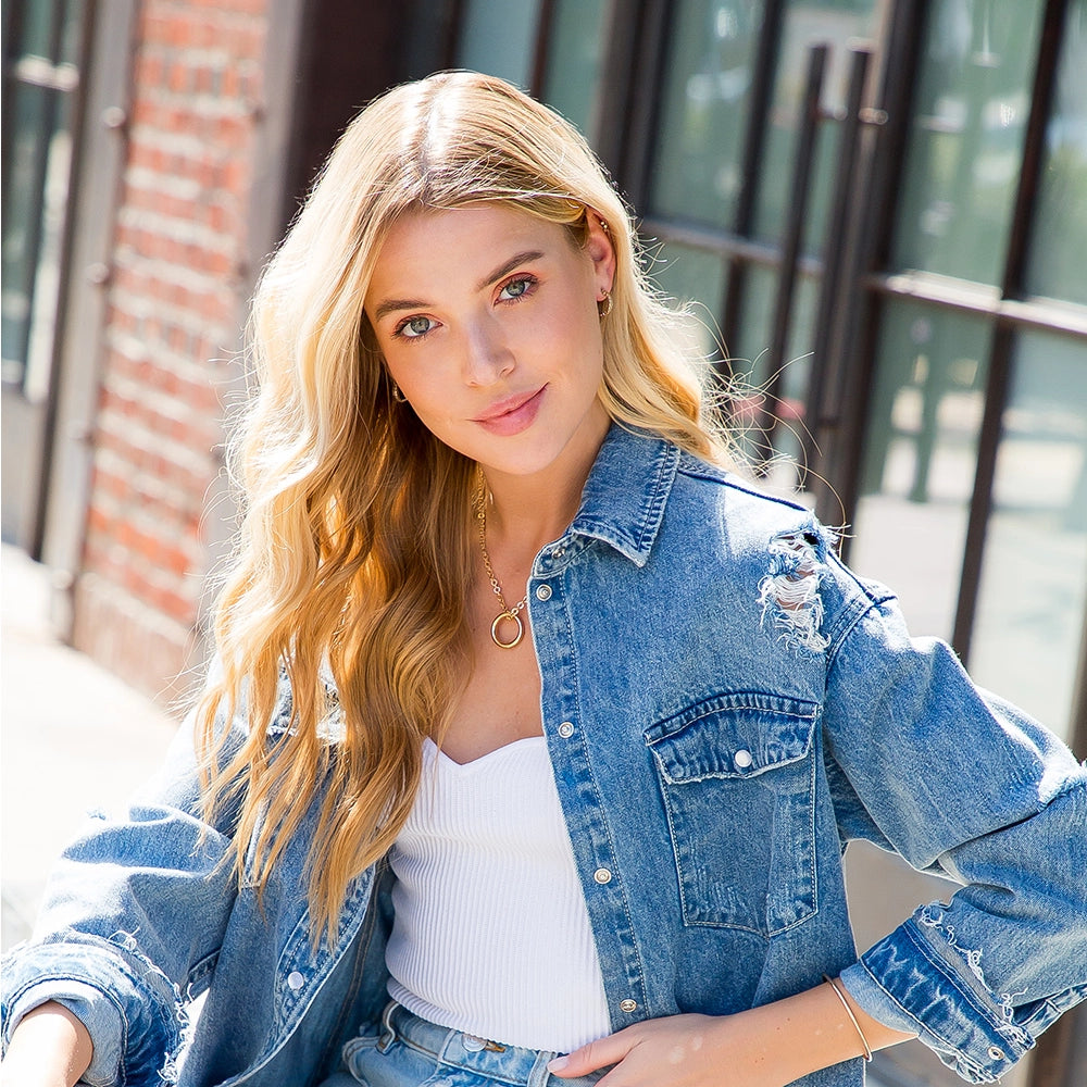 Denim Button Up Shacket