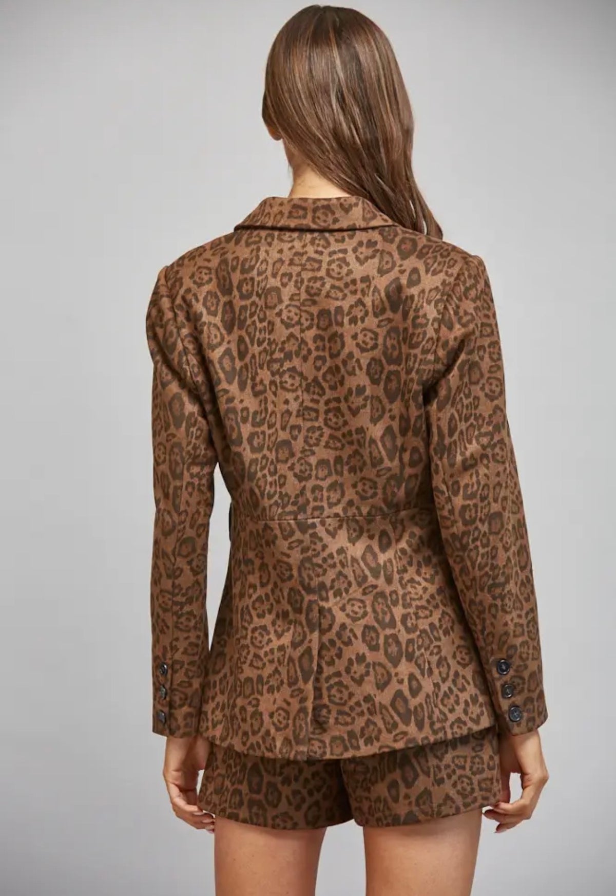 Leopard Suede Blazer