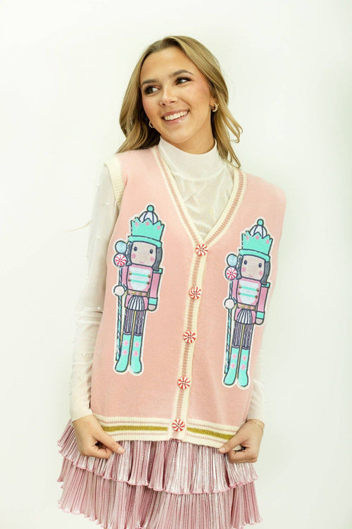 Nutcracker Sequin Sweater Vest