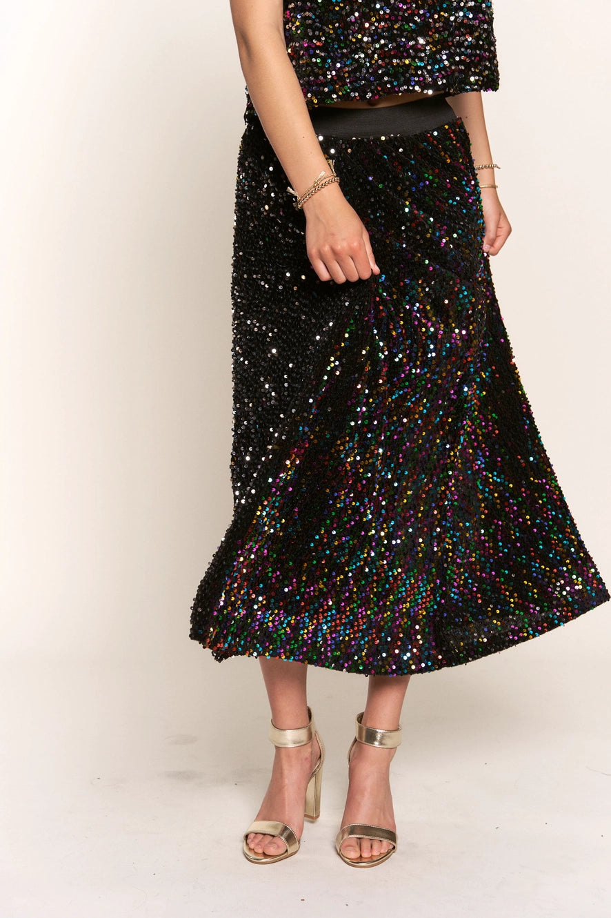 Sequin Maxi Skirt