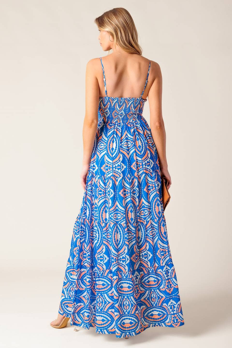 Summer Woven Maxi Dress - Blue