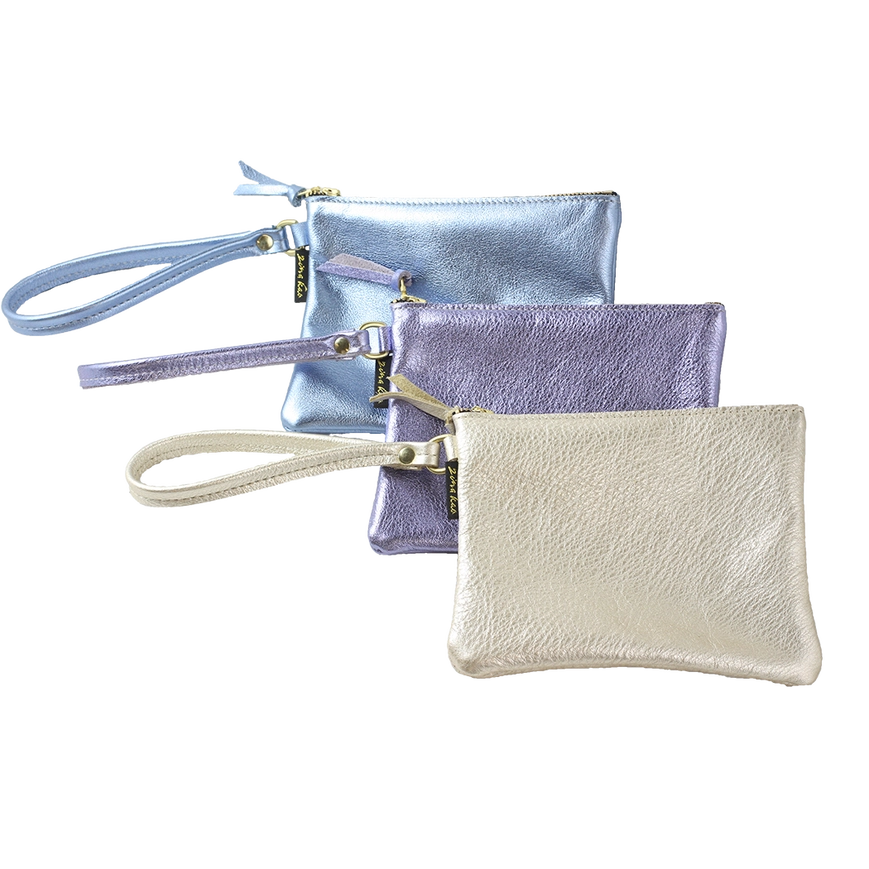 The Metallic Carter Wristlet - Emerald