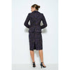 Natasha Tweed Blazer - Black/Purple