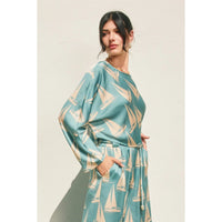 Coastal Reverie Wide Leg Pants - Blue