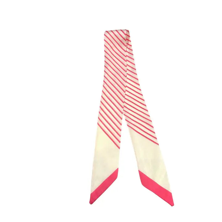 Twilly Scarf - Pink/Cream