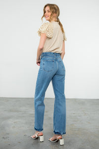 Eyelet Sleeve Blouse - Cream