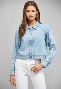 Cropped Denim Jacket - Light Denim