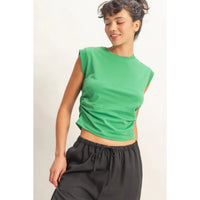 Synched Waist Top - Green
