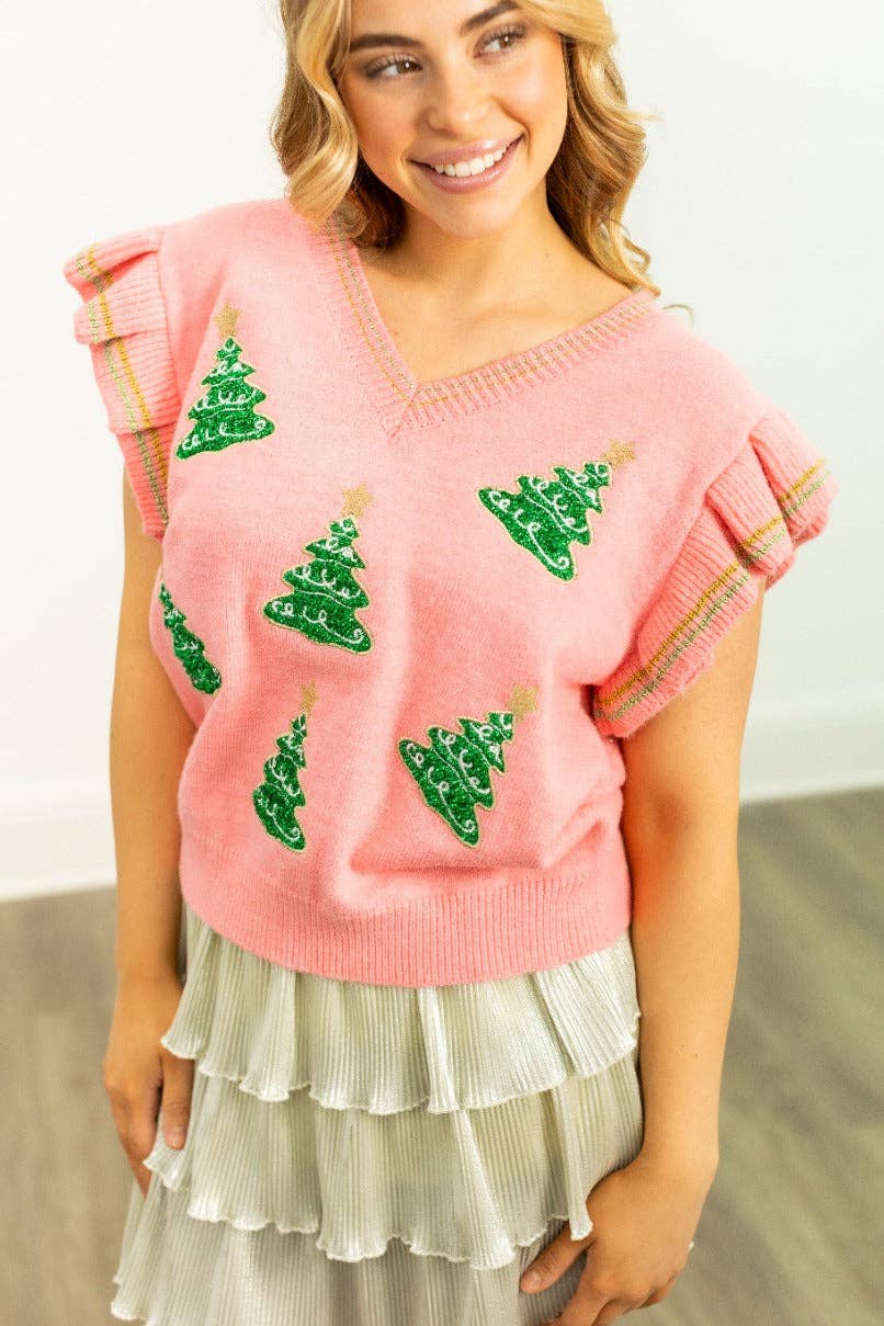 Christmas Tree Knit Sweater Vest
