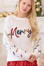 Sequined Lights Sweater - Merry